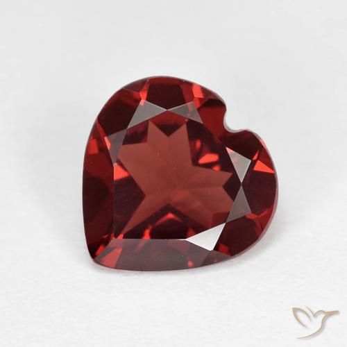 1.72ct Натуральный Сангрия красная Пироп Гранат, Сердце, Чистота VVS