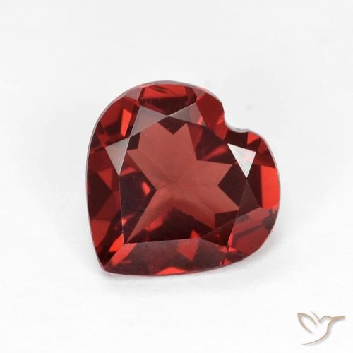 1.78ct Натуральный Смородина красная Пироп Гранат, Сердце, Чистота VVS