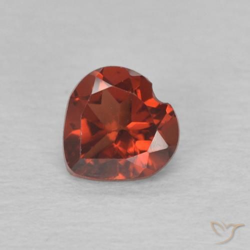 0.58ct Натуральный Смородина красная Пироп Гранат, Сердце, VVS-VS