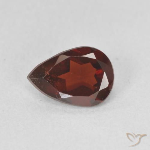 0.80ct Натуральный Темно-красный Пироп Гранат, Форма груши, VVS-VS