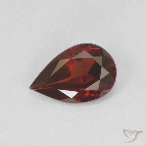 0.69ct Натуральный Сангрия красная Пироп Гранат, Форма груши, VVS-VS