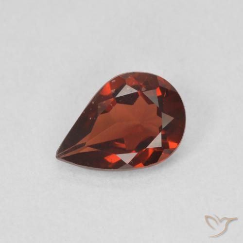 0.62ct Натуральный Сангрия красная Пироп Гранат, Форма груши, Чистота VS