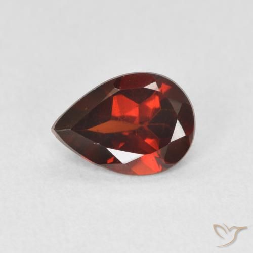 0.72ct Натуральный Средний красный Пироп Гранат, Форма груши, VVS-VS