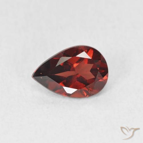 0.78ct Натуральный Смородина красная Пироп Гранат, Форма груши, Чистота VVS