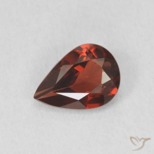 0.70ct Натуральный Сангрия красная Пироп Гранат, Форма груши, Чистота VVS