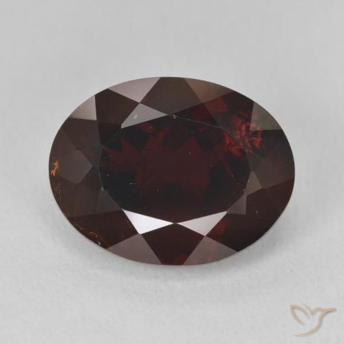 9.43ct Натуральный Черновато-красный Пироп Гранат, Овал, VS-SI