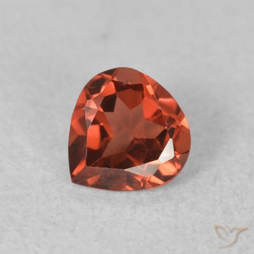 0.56ct Натуральный Смородина красная Пироп Гранат, Форма груши, Чистота VS