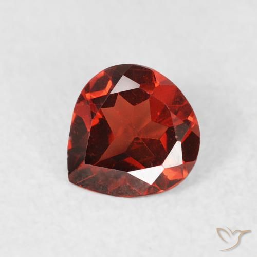 0.53ct Натуральный Сангрия красная Пироп Гранат, Форма груши, Чистота VS