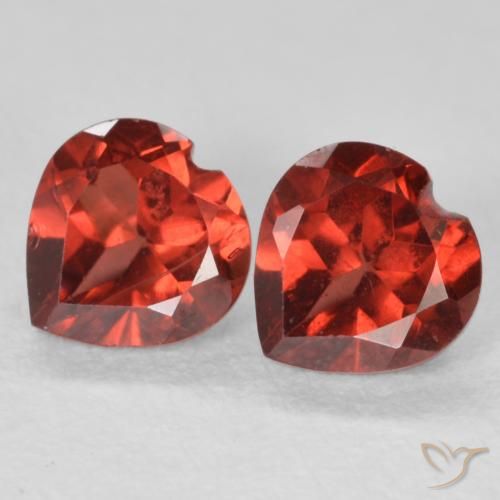 1.29ctw Натуральный Medium Dark-Red Пироп Гранат, Сердце, Чистота VS