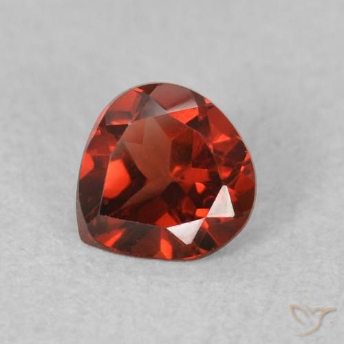 0.54ct Натуральный Смородина красная Пироп Гранат, Форма груши, VVS-VS