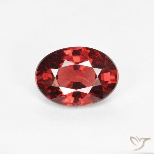 1.10ct Натуральный Ярко-красный Пироп Гранат, Овал, Чистота VS