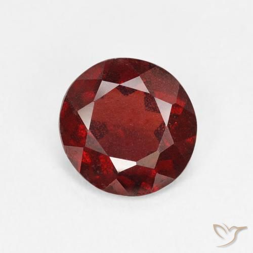 1.14ct Натуральный Смородина красная Пироп Гранат, Круглый, Чистота VS