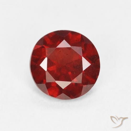 0.74ct Натуральный Средний красный Пироп Гранат, Круглый, Чистота VS