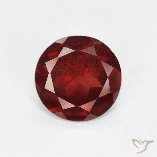 0.86ct Натуральный Средний красный Пироп Гранат, Круглый, Чистота VS