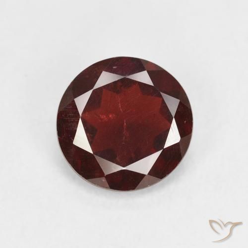 1.43ct Натуральный Темно-красный Пироп Гранат, Круглый, Чистота VS