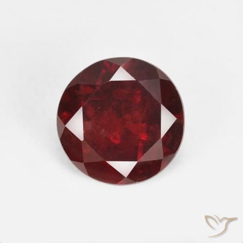 1.60ct Натуральный Смородина красная Пироп Гранат, Круглый, Чистота VS