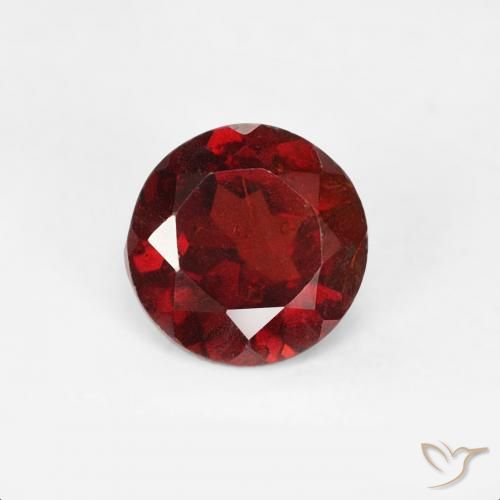 0.64ct Натуральный Средний красный Пироп Гранат, Круглый, VS-SI