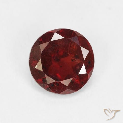 0.91ct Натуральный Сангрия красная Пироп Гранат, Круглый, VS-SI