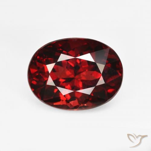 6.12ct Натуральный Глубокий кроваво-красный Пироп Гранат, Овал, Чистота VVS