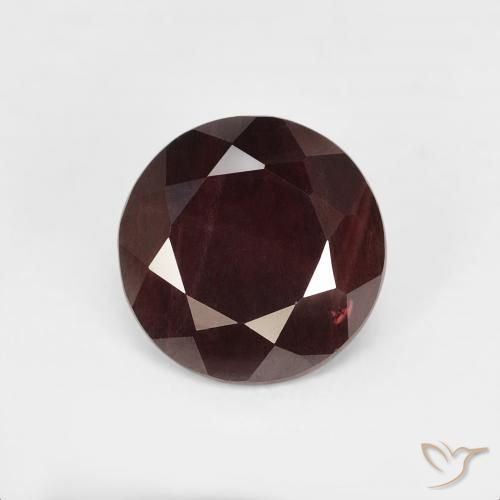 1.63ct Натуральный Темно-красный Пироп Гранат, Круглый, Чистота VS