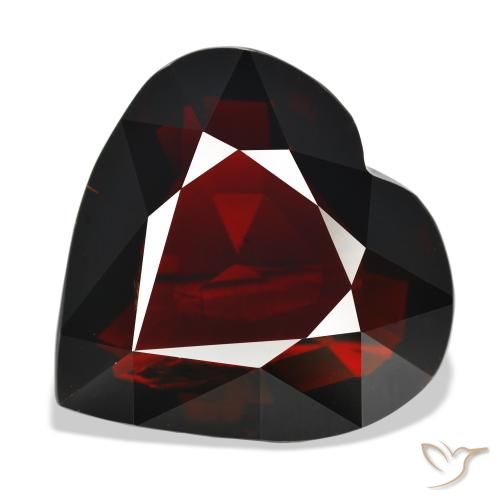 37.20ct Натуральный Черновато-красный Пироп Гранат, Сердце, IF