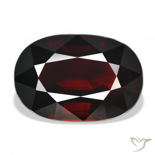 21.89ct Натуральный Черновато-красный Пироп Гранат, Овал, IF