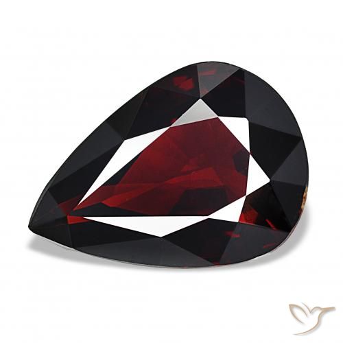 13.92ct Натуральный Черновато-красный Пироп Гранат, Форма груши, Чистота VS