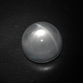 Натуральный белый quartz cat's eye 10,40 карата огранка круг, прозрачный
