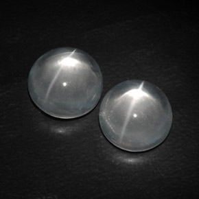  карата, натуральный Белый Кварц Кошачий глаз, Огранка Круг, Прозрачный