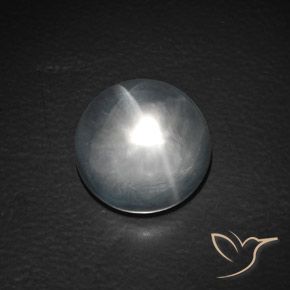 9.88ct Натуральный Ясно Белый Кварц Кошачий Глаз, Круглый, Прозрачный