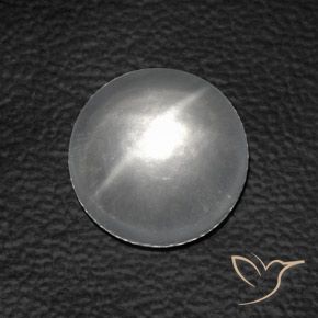 7.30ct Натуральный Белый Кварц Кошачий Глаз, Круглый, Прозрачный