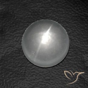 7.61ct Натуральный Белый Кварц Кошачий Глаз, Круглый, Прозрачный