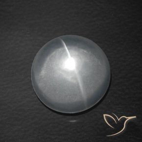 8.14ct Натуральный Белый Кварц Кошачий Глаз, Круглый, Прозрачный