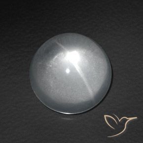 8.30ct Натуральный Ясно Белый Кварц Кошачий Глаз, Круглый, Прозрачный