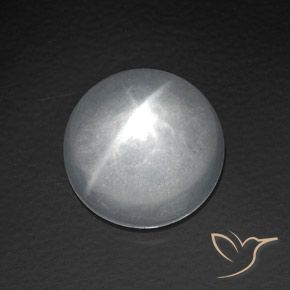 8.06ct Натуральный Белый Кварц Кошачий Глаз, Круглый, Прозрачный