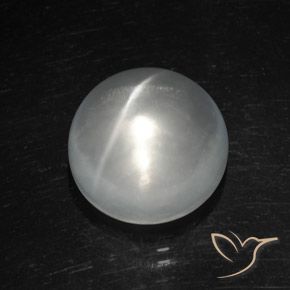 8.93ct Натуральный Белый Кварц Кошачий Глаз, Круглый, Прозрачный