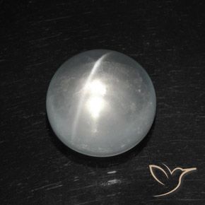 8.09ct Натуральный Белый Кварц Кошачий Глаз, Круглый, Прозрачный