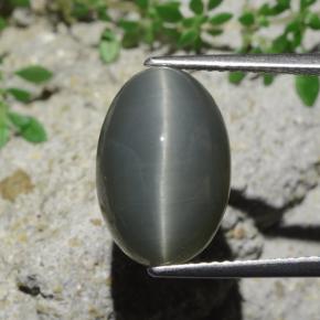 9.07 карата, натуральный Зеленый Кварц Кошачий глаз, Огранка Овал, Непрозрачный