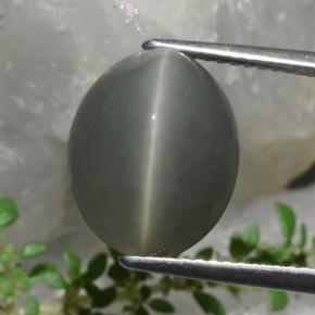 8.58 карата, натуральный Зеленый Кварц Кошачий глаз, Огранка Овал, Непрозрачный