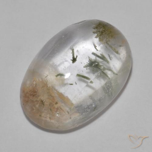 18.07ct Натуральный Многоцветный Кварц с геденбергитом, Овал, Прозрачный