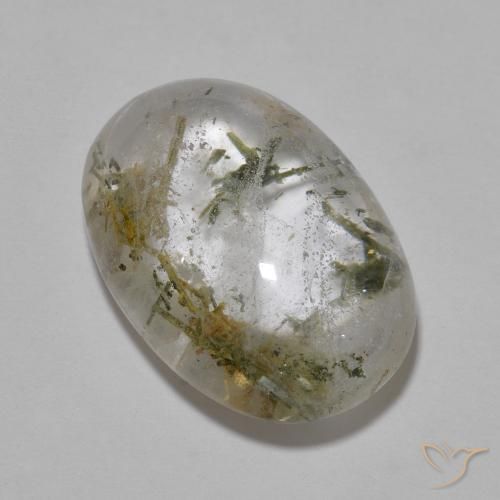 13.73ct Натуральный Многоцветный Кварц с геденбергитом, Овал, Прозрачный