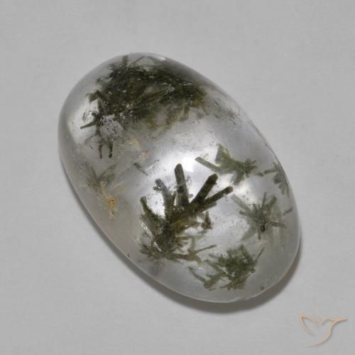 19.06ct Натуральный Многоцветный Кварц с геденбергитом, Овал, Прозрачный