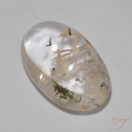 14.35ct Натуральный Многоцветный Кварц с геденбергитом, Овал, Прозрачный