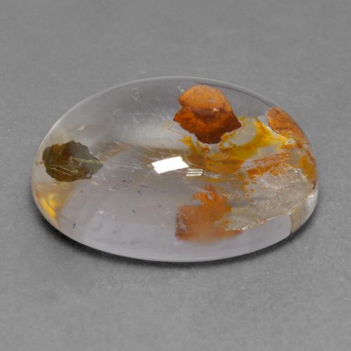 9.18 карата, натуральный Многоцветный Кварц с марказитом, Огранка Овал, Прозрачный