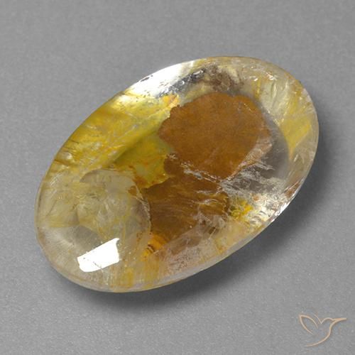 11.77ct Натуральный Многоцветный Кварц с марказитом, Овал, Прозрачный