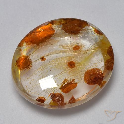 9.33ct Натуральный Многоцветный Кварц с марказитом, Овал, Прозрачный