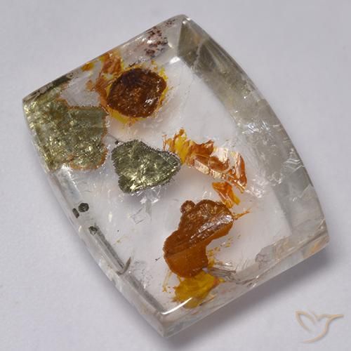 23.76ct Натуральный Многоцветный Кварц с марказитом, причудливая, Прозрачный