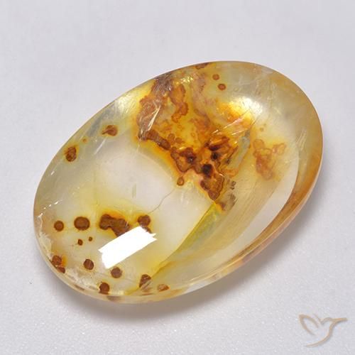 25.09ct Натуральный Многоцветный Кварц с марказитом, Овал, Прозрачный
