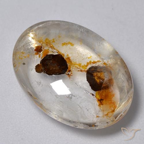 10.98ct Натуральный Многоцветный Кварц с марказитом, Овал, Прозрачный