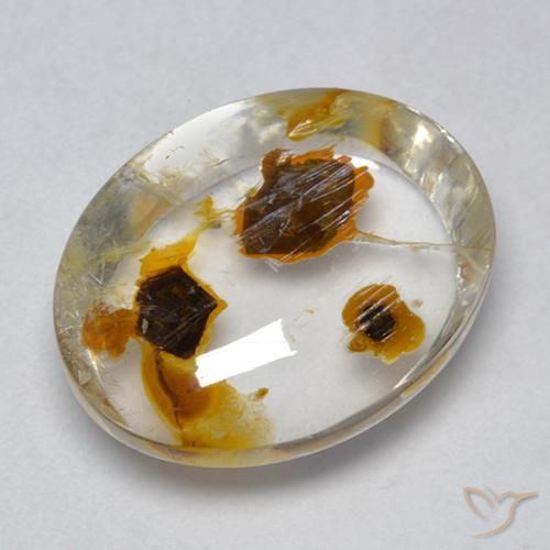 8.54ct Натуральный Многоцветный Кварц с марказитом, Овал, Прозрачный